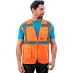 Mühendis Yeleği, Turuncu -52E1000- İş Yeleği-İş Güvenliği - 2XL