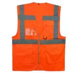 MÜHENDİS YELEĞİ TURUNCU TURUNCU - 3XL - ARKA SIRT BASKI