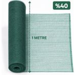 Muhtelif %40 Gölgelik File 1 Metre x 30 Metre Bahçe Gizleme Ağı Bahçe Çit Örtüsü Meyve Ağacı Örtüsü - Yeşil