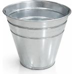 Muhtelif Kum Kovası Su Kovası Metal Galvaniz Çok Amaçlı Kova Çapı 30 cm - 14 ml - Gri
