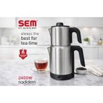 Muhtelif Sem 2400W Çaycı Sem Elektrikli Semaver Paslanmaz Çelik Elektrikli Semaver - Krom