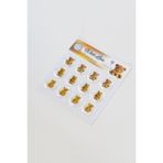 Mühürcüm 12 Adet Hazır Kendinden Yapışkanlı Tatlı Ayı Sticker Mühür Kysm105