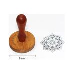 Mühürcüm Kişiye Özel Ahşap Mühür Damga 8 Cm Çap Yuvarlak Mad8