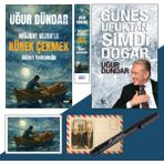 Müjdat Gezenle Kürek Çekmek - Ayraç - Kartpostal ve Güneş Ufuktan Şimdi Doğar - Atatürk İmza Baskılı Kalem