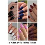 MUJGAN 6'lı 24'lü Takma Tırnak Seti - Kendinden Yapışkanlı Pratik Kullanım