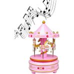MUJGAN Atlı Karınca Müzik Kutusu Pembe