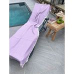 Mujo Home %100 Organik 4 Katlı Müslin Peştamal-Banyo Havlusu-Plaj Havlusu 90*200CM - Lavanta - 200 x 90 cm