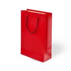 Muka 24 Adet Naturel -Mat Kırmızı Lüks Karton Çanta 12x35x8 cm Pakette -Alkollü Şişe uygun