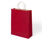 Muka Bordo Büküm Saplı Kraft Çanta 31x41cm Pakette 24 Ad.