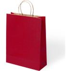 Muka Büküm Saplı Kraft- Kağıt Poşet 18x24x8cm 24 Adet - Bordo