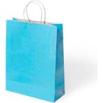 Muka Büküm Saplı Renkli Kağıt-Kraft Poşet 25X31 cm Pakette 24 Adet - Mavi