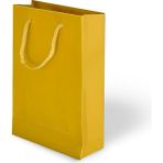 Muka Ip Saplı Lüks Karton Çanta 17X24X7CM Pakette 24 Adet. - Altın