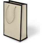 Muka Ip Saplı Lüks Karton Çanta 26x40 cm Pakette 10 Adet - Mat Krem