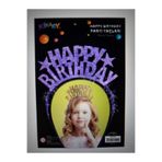 Muka Mor Prenses Doğum Günü Metal Taç -Happy Birthday - Çok Renkli