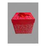 Muka Sevgililer Günü-Kalpli Lüks Karton Hediye Kutusu 15x15cm 1 Adet