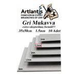 Mukavva Gri 1.5 mm 35x50 cm 10 Adet Sert Karton Ekstra Sıkıştırılmış 35*50 Mukavva Gri Renkli 10 Adet