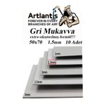 Mukavva Gri 1.5 mm 50x70 cm 10 Adet Sert Karton Ekstra Sıkıştırılmış 50*70 Mukavva Gri Renkli 10 Adet