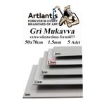 Mukavva Gri 1.5 mm 50x70 cm 5 Adet Sert Karton Ekstra Sıkıştırılmış 50*70 Mukavva Gri Renkli 5 Adet