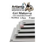 Mukavva Gri 1.5Mm 70X100 Cm 5 Adet Sert Karton Ekstra Sikistirilmis 70*100 Mukavva Gri Renkli 5 Adet