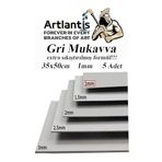 Mukavva Gri 1 Mm 35X50 Cm 5 Adet Sert Karton Ekstra Sikistirilmis 35*50 Mukavva Gri Renkli 5 Adet