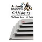 Mukavva Gri 1 mm 50x70 cm 10 Adet Sert Karton Ekstra Sıkıştırılmış 50*70 Mukavva Gri Renkli 10 Adet