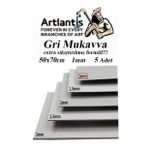 Mukavva Gri 1 mm 50x70 cm 5 Adet Sert Karton Ekstra Sıkıştırılmış 50*70 Mukavva Gri Renkli 5 Adet