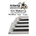 Mukavva Gri 1 mm 70x100 cm 5 Adet Sert Karton Ekstra Sıkıştırılmış 70*100 Mukavva Gri Renkli 5 Adet