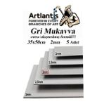 Mukavva Gri 2 mm 35x50 cm 5 Adet Sert Karton Ekstra Sıkıştırılmış 35*50 Mukavva Gri Renkli 2mm 5 Adet