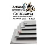 Mukavva Gri 2 mm 70x100 cm 5 Adet Sert Karton Ekstra Sıkıştırılmış 70*100 Mukavva Gri Renkli 5 Adet