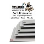 Mukavva Gri 3 mm 35x50 cm 10 Adet Sert Karton Ekstra Sıkıştırılmış 35*50 Mukavva Gri Renkli 10 Adet