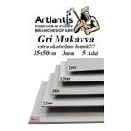 Mukavva Gri 3 mm 35x50 cm 5 Adet Sert Karton Ekstra Sıkıştırılmış 35*50 Mukavva Gri Renkli 5 Adet
