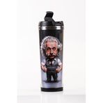Mukko Home Albert Einstein 360 Ml Çelik Termos Mug Karikatür Tasarımlı, Araç & Çanta Uyumlu, Sıcak Soğuk Içecek,Einstein D