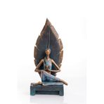Mukko Home Yoga Yapan Kız Dekoratif Obje,Beyaz, LD336