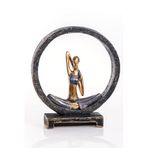Mukko Home Yoga Yapan Kız Dekoratif Obje,Beyaz, LD341