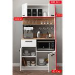 Mukotoys Modern Kahve Köşesi ve Çok Amaçlı Mutfak Dolabı 1. Sınıf Mdf - Beyaz - Ahşap