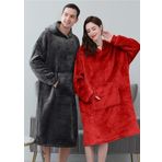 Mulberry 2'li Wellsoft Kapşonlu Giyilebilir Tv Battaniyesi Unisex Over Size