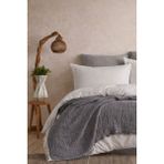 Mulberry 4 Katlı Müslin Pike Çift Kişilik I Battal Boy – %100 Pamuklu, Nefes Alabilir, Yumuşak Dokulu Dört Mevsim Kullanım 240X260 cm - Antrasit - 240 x 260 cm