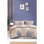 Mulberry Battal Boy Nevresim Takımı Bej Renk Geometrik Desenli 200 x 220 cm Çift Taraflı