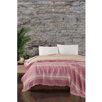 Mulberry Buldan Müslin Yatak Örtüsü Pike Çift Kişilik%100 Pamuk 240 x 260 cm Pembe