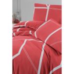 Mulberry Camelia Çift Kişilik 4 Parça Nevresim Takımı 200X220- Kırmızı - 200 x 220 cm