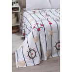 Mulberry Çarşafı Lastikli Tek Kişilik Pike Yatak Örtüsü 170 x 230 (Kırmızı)