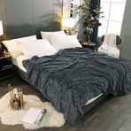 Mulberry Çift Kişilik Fitilli Yumuşak Dokulu Battaniye 210 x 230 cm Antrasit Wellsoft%100 Polyester