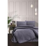 Mulberry Çift Kişilik Nevresim Takımı Pamuk Saten Çizgili %100 Pamuk 200 x 220 cm Antrasit