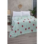 Mulberry Çilek Desenli Tek Kişilik Pike Yatak Örtüsü 170 x 230
