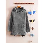 Mulberry Çocuk Giyilebilir Battaniye Wellsoft Unisex Oversize - Antrasit