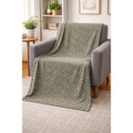 Mulberry Desenli Polar Battaniye Çift Kişilik 195X215 cm - 195 x 215 cm - Açık Yeşil