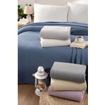 Mulberry Hasır Pike Tek Kişilik Yatak Örtüsü 170x230 cm Lacivert