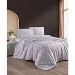 Mulberry Hazal Tek Kişilik Nevresim Takımı Çarşafı Lastikli 160x220 Pembe