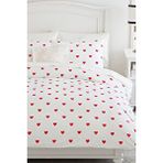 Mulberry Heart Çift Kişilik Çarşafı Lastikli Kalpli Nevresim Takımı