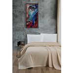 Mulberry Klimalı Pike,%100 Pamuk Petekli Pike, Dörtmevsim Pike Battal Boy 240x260 Krem